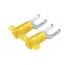 Panduit Fork Terminal, #10 Stud Size, 10 AWG, 600 V, Nylon Insulated, Yellow, 2000 PK PN10-10FF-2K - alternate 2